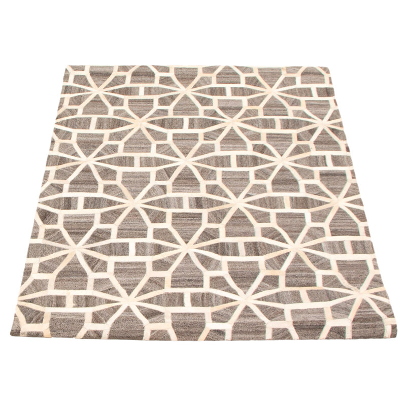 Cowhide Geometric Indoor Rug