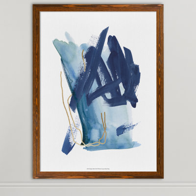 " Indigo Collide I " by Paul Cezanne Painting Print