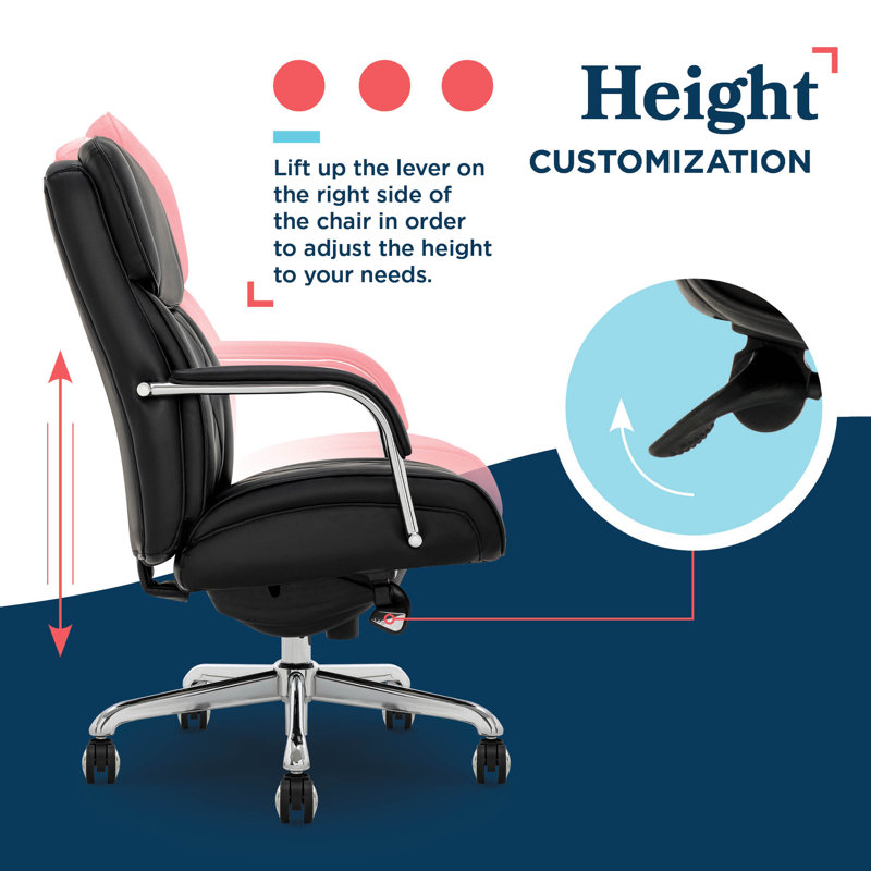 Symphony Swivel Executive Chair, Black, Chrome