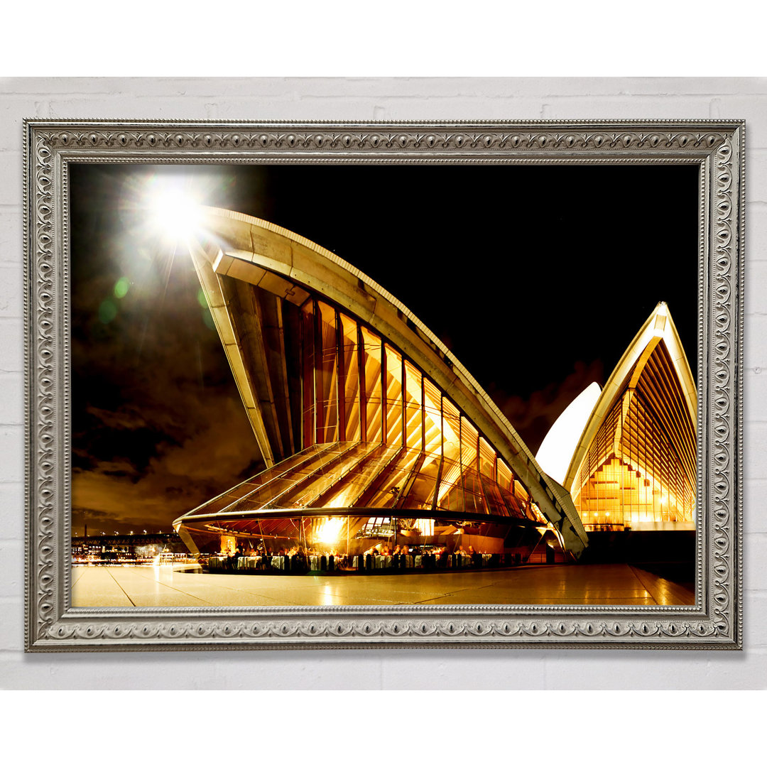 Sydney Opera House Silveren Glow - Einzelner Bilderrahmen Kunstdrucke