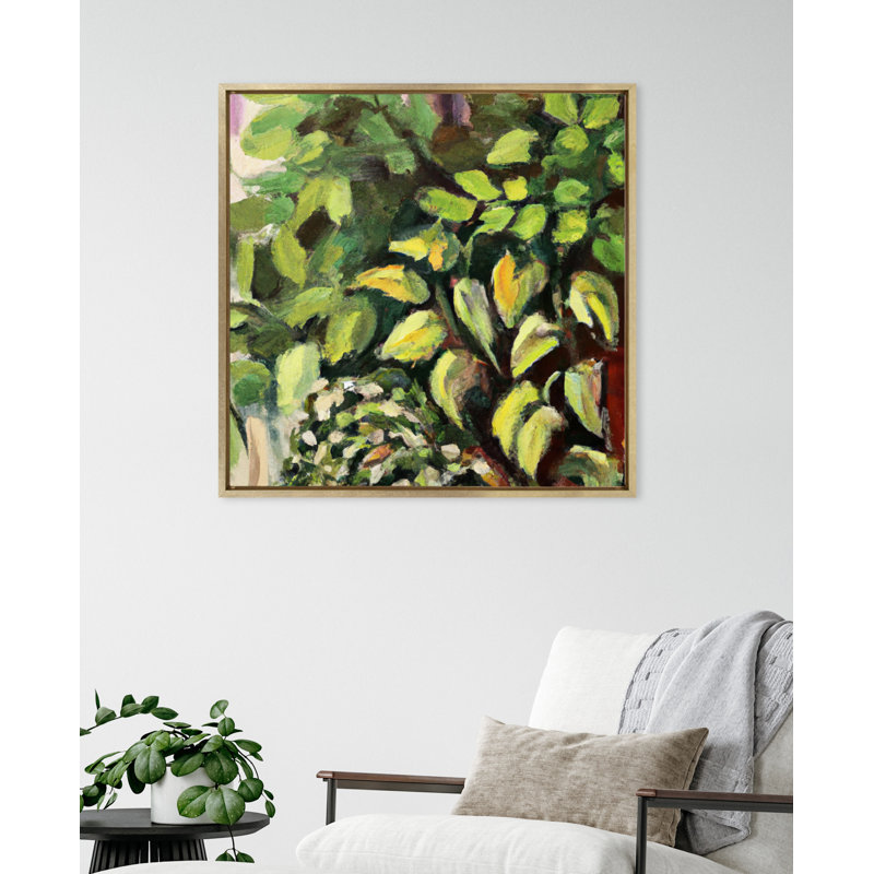 " Blank " Painting Print, Bright Gold Framed