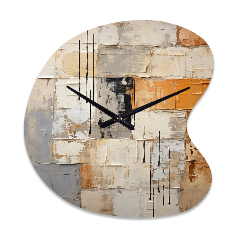 Abstraction I - horloge asymétrique en métal, horloge murale moderne, Petit