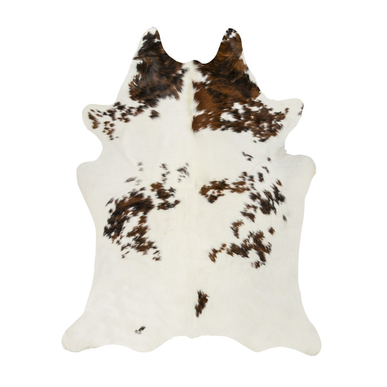 Abhinav Home Decor Kobe Cowhide Salt & Pepper Rug S & P Brown/White 5'X7'