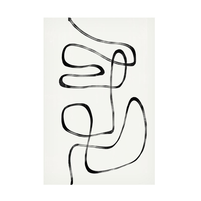 «Modern and Contemporary Abstract Line No5», reproduction sur toile, H 19 po x l 12 po x P 2 po
