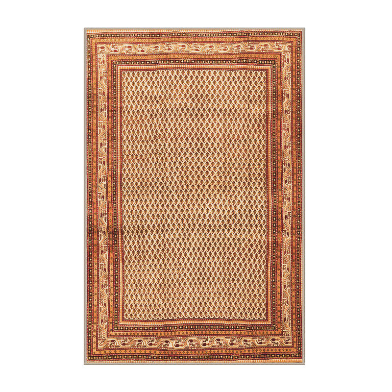 Tapis orange / brun en chenille / polyester tissé à la machine Mckaylan Southwestern, Rectangle 2 pi x 3 pi