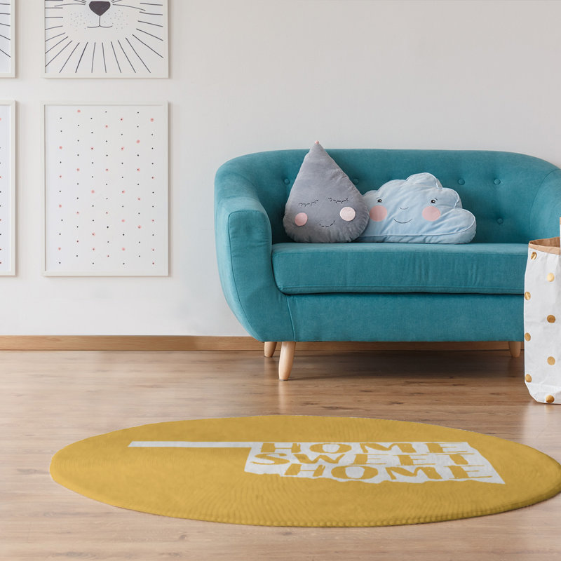 Chenille Indoor Rug, Round 5'