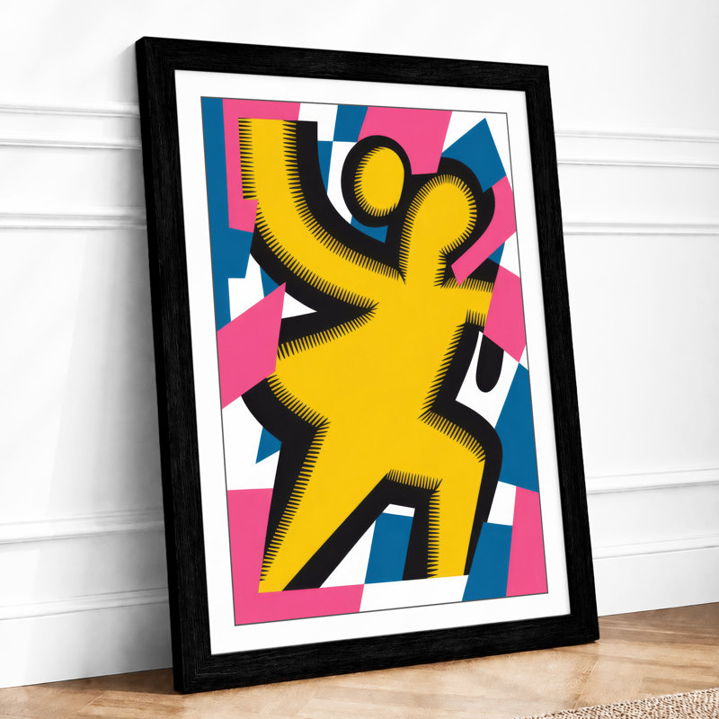 Joyful Figure Modern - Print, A1 - 84.1 x 59.4 cm, Black