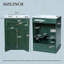 Meuble-lavabo 24 po avec lavabo en céramique intégré, armoire de salle de bain avec 2 portes, 1 tiroir basculant et meuble-lavabo simple pour salle de bain de petite et moyenne taille-1022120380