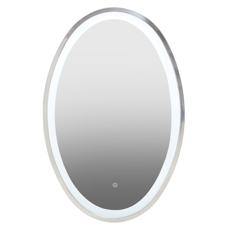 Aydann Metal Flat Wall Mirror, Silver