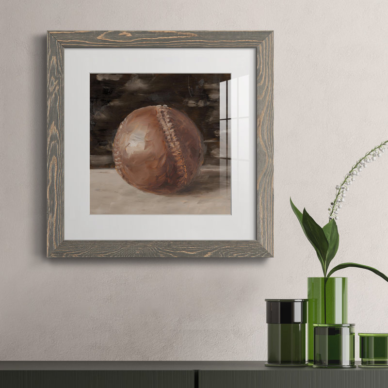 Reproduction encadrée en cuir rétro I-Premium - prête à être accrochée, H 35,5 po x l 35,5 po x P 1,5 po, Blanc