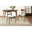 Ensemble de 2 chaises de salle à manger - siège rembourré, pieds en bois d'hévéa-1494730209