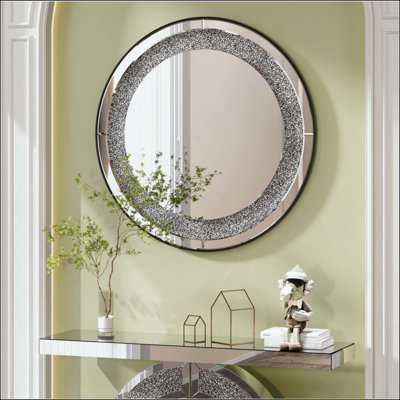 Miroir rond en cristal Crystal Crush