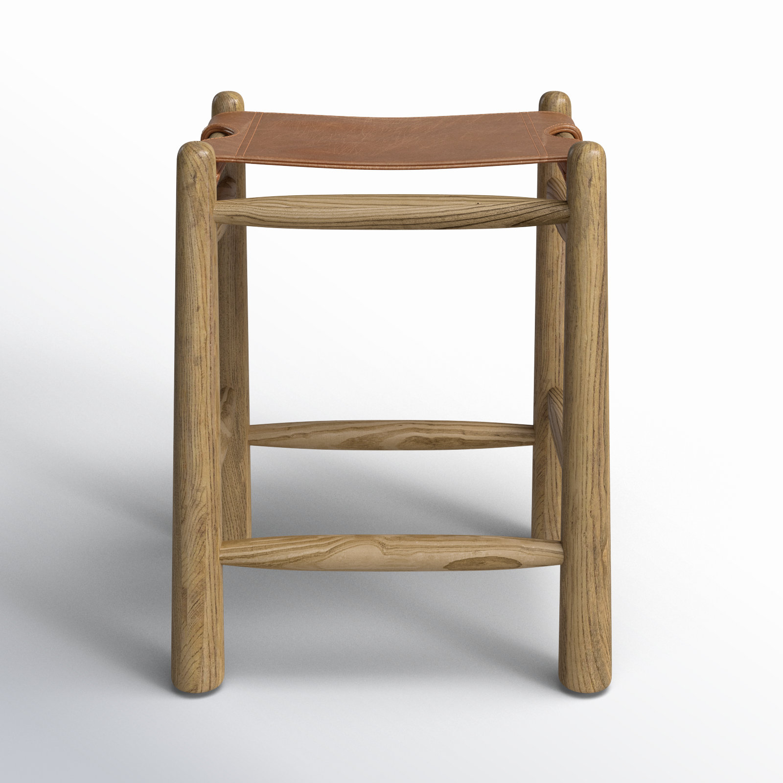 Jaylie Leather Sling Bar & Counter Stool, Counter Stool (27" Seat Height)