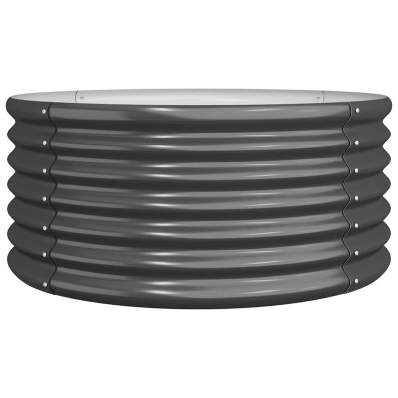 Annais Metal Planter, 14'' H x 31.5'' W x 31.5'' D, Anthracite