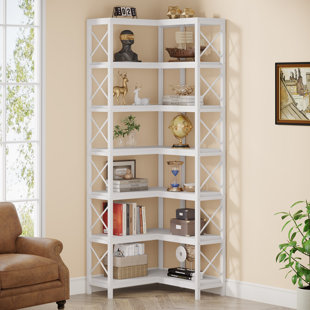 Fayette Corner Bookcase with Storage