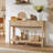 Fluted 47.2" Console Table with 3 Drawers, Modern Wood 2 Tier Entryway Table with Open Storage Shelf, Boho Sofa Entry Tables Behind Couch for Living Room, Hallway, Entrance Foyer (Natural Oak)-266278196