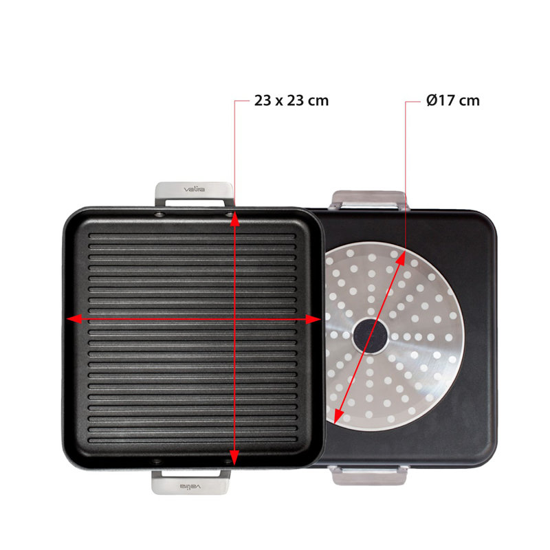 Non-Stick Aluminum Grill Pan / Griddle Set, 23 cm