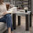 Belmont Square Granite Veneer End Table with Gray Top and Black Legs-21" x 21"-715957563-715957560