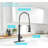 Touchless Kitchen Faucet with AC Adapter, Smart Motion Sensor Hands Free Single Handle Kitchen Sink Faucet with Pull Down Sprayer-115750775