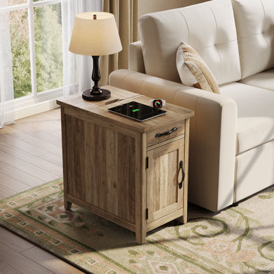 Table de bout avec station de charge et de rangement Aneshia