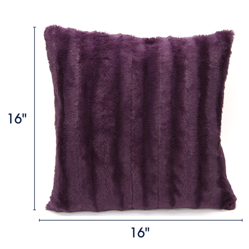 Housse et insert de coussin carré FRBIN, Mauve, H 16 po x l 16 po