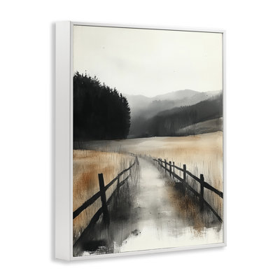 Sepia Countryside Path Framed Giclee Art, design by Annabelle Hall