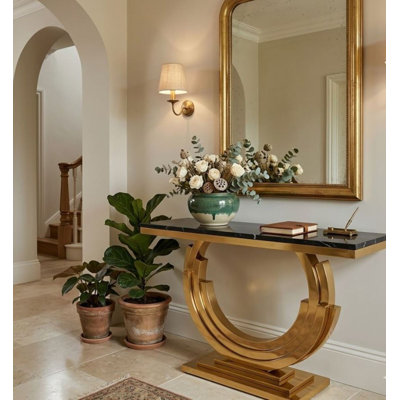 Morata Faux Marble Console Table