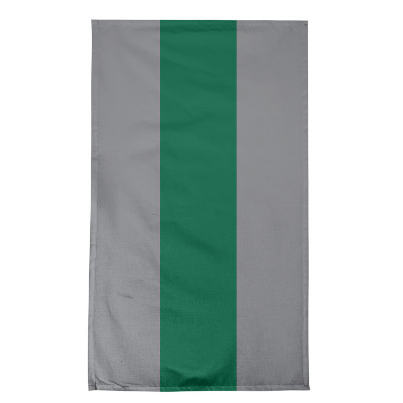 Anaheim Stripe Tea Towel Kitchen Towel, Poly Twill, Silver/Victory Green/Silver