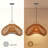 1-Light Pendant Lights Rattan Geometric-1860963221