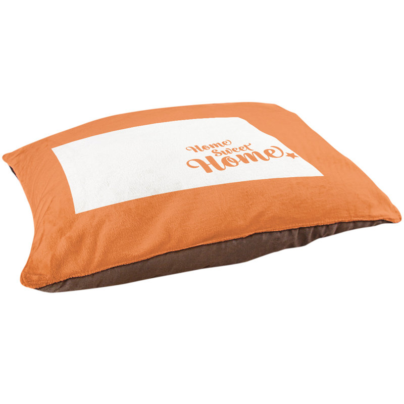 Coussin intérieur pour chien pour chien home fargo, Grand (l 50 po x P 40 po x H 7 po), Orange