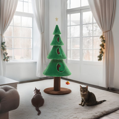 Arbre à chat Drema H 63 po, condos et jouets inclus