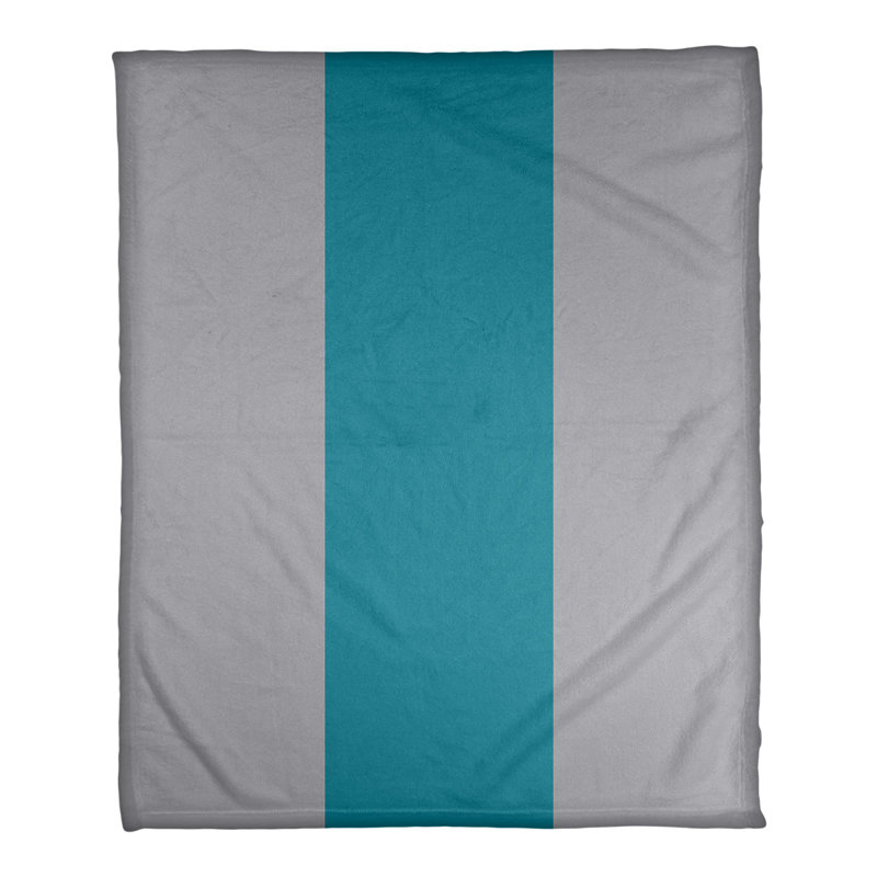 Couverture polaire basket Charlotte, l 32,5 po x L 42,5 po, Gris / bleu sarcelle / gris