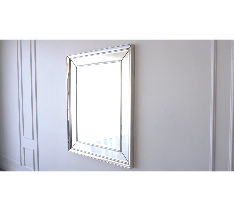 Classic Gold & Silver Leaf Solid Wood Beveled Mirror