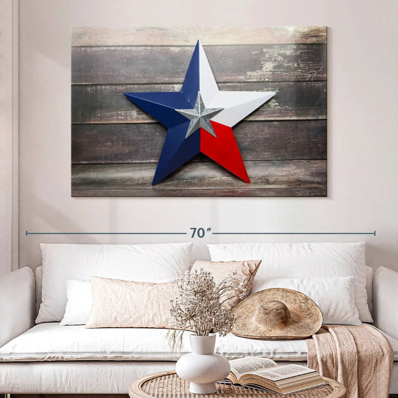 Sebbie Texas Lone Star, 34" H x 51" W