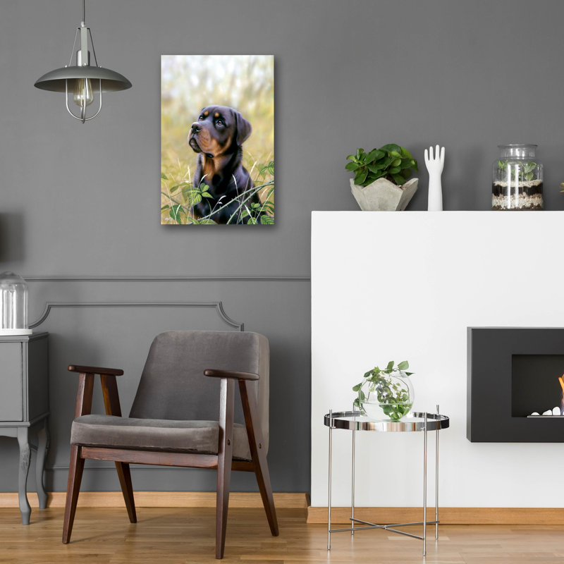 «Rottweiler Spirit of Loyauté» par John Silver, H 24 po x l 16 po x P 0,2 po