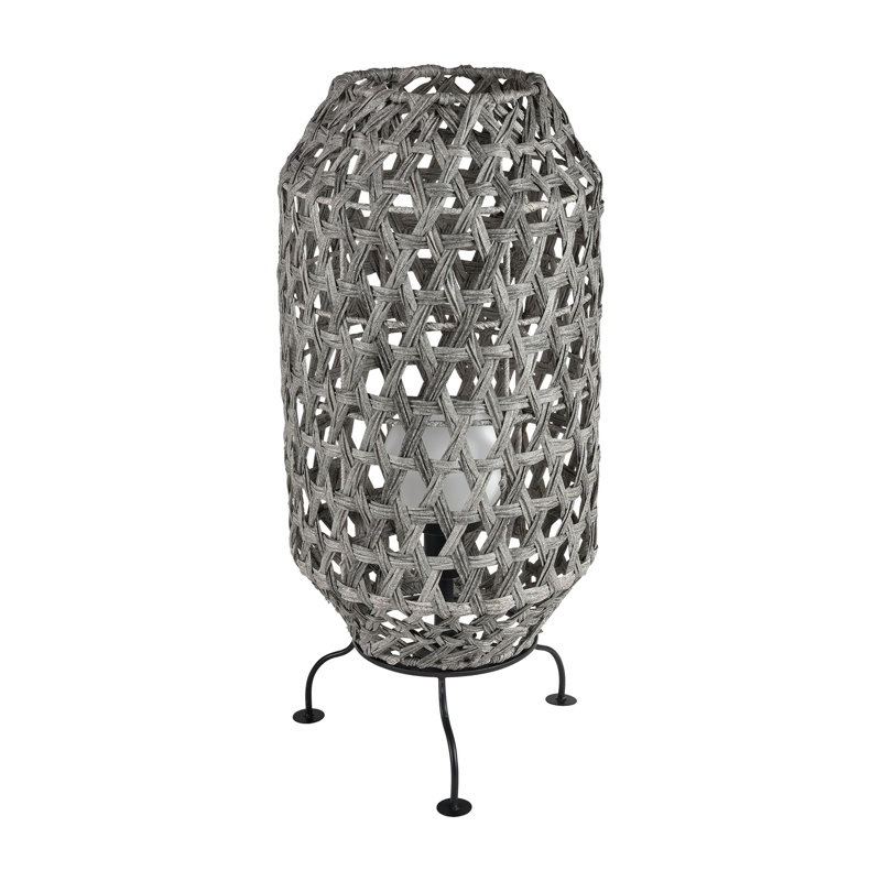 Lampe de table d'extérieur 1 lumière 36 po Banaue - Gris