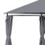 Pavillon de jardin extérieur 10 pi x 13 pi, gris 6 parois latérales et structure en acier. - Auvent pour les fêtes dans le jardin, la pelouse, la terrasse arrière - Auvent de protection, construction, détente