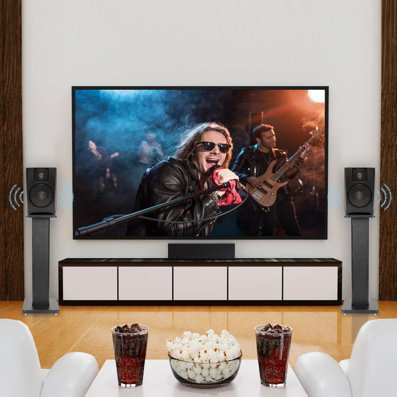 Hollowed Stands With Sand Filling Tuning Function Speaker Stands Pair