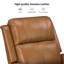 Ensemble de 2 fauteuils inclinables standards pivotants en cuir véritable Inglenook-777255114