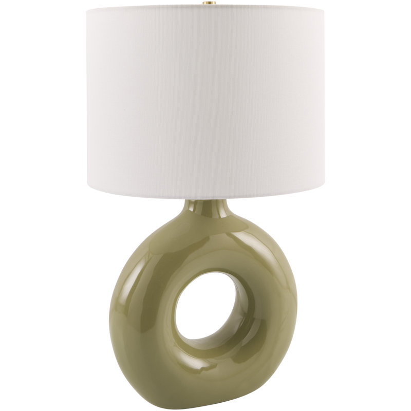 Lampe de table en céramique Roumel, Vert