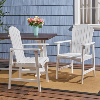 Rosalyn Wood Premium All-Weather Wicker Outdoor Dining Armchair