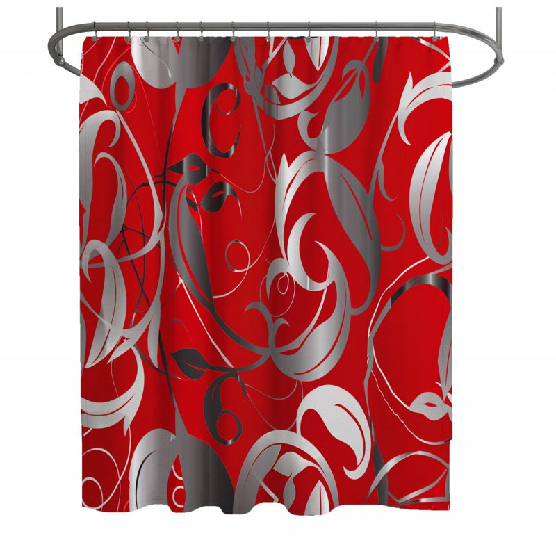 Daralee Floral Shower Curtain, 73"H x 70"W