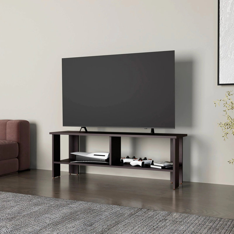 Meuble télé avec rangement ouvert Wengue, Brun