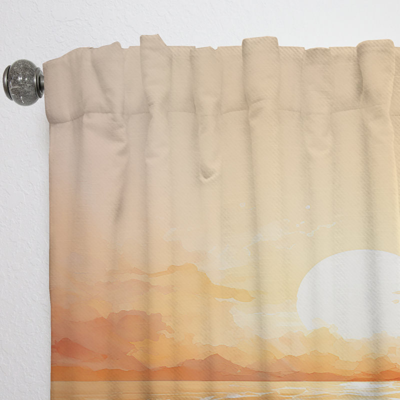 Guriy - Rideau Sunrise Sunset - Rideau obscurcissant sans motif - 1 panneau, L 52 po x L 63 po