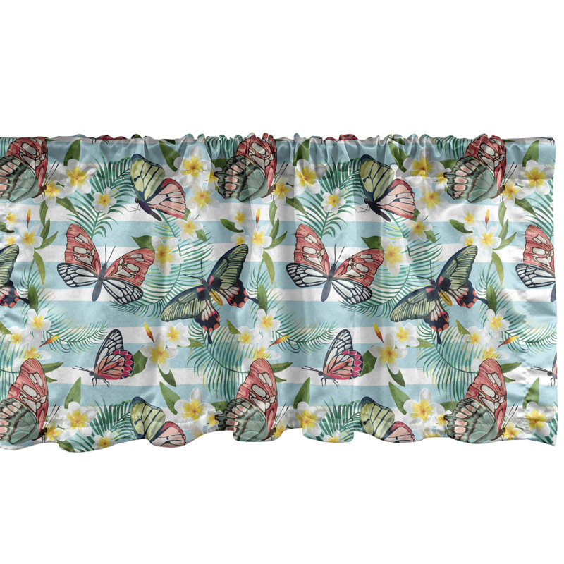 Cantonnière botanique Ambesonne, lot de 2 99984, L 54 po x L 12 po