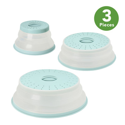 Collapsible Microwave Food Cover (set Of 3: Includes Small, Medium & Large)