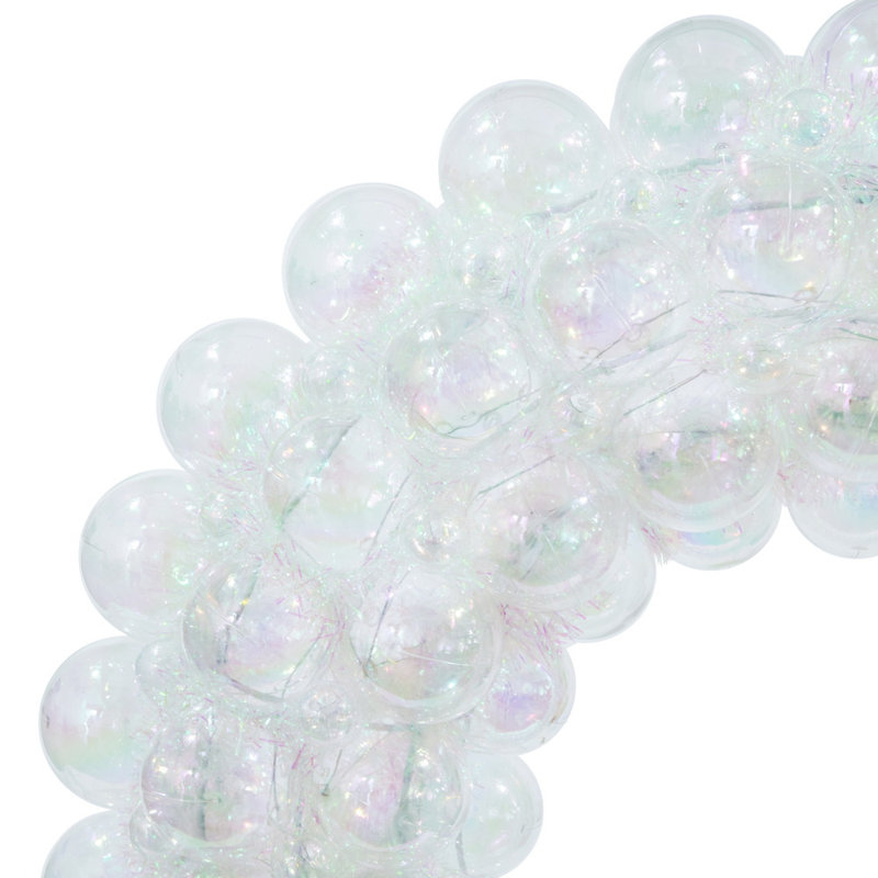  Couronne irisée transparente 28 po.