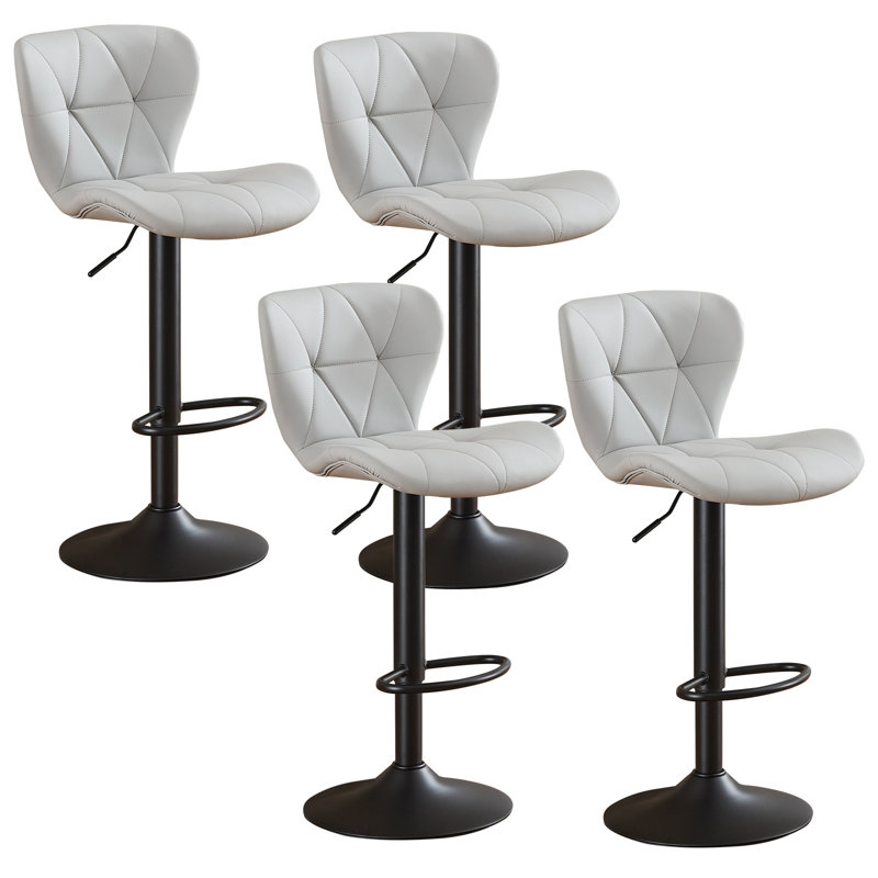 Swivel Adjustable Height Modern Bar& Counter Stool, Gray