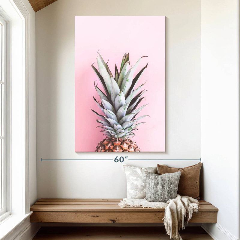 Pineapple On Pink, 51" H x 34" W