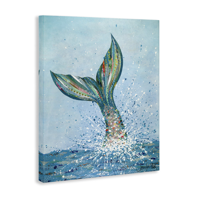 «Diving Mermaid Tail» par Jennifer Peck, H 40 po x l 30 po